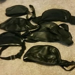 Leather and 1 suede waistline bags...adjustable